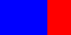 Blue 60 Red 40 Rectangle