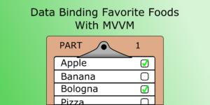 Blog UWP Data Binding MVVM Food