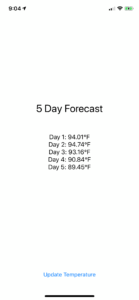 Core Location Weather Forecast
